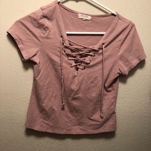 Peachy pink crop top